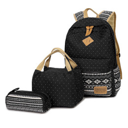 Teen Girls Canvas School Daypack/Lunch Box/Pencil Case 